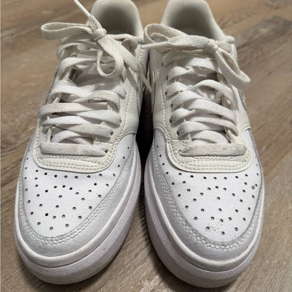 nike court vision white sneakers